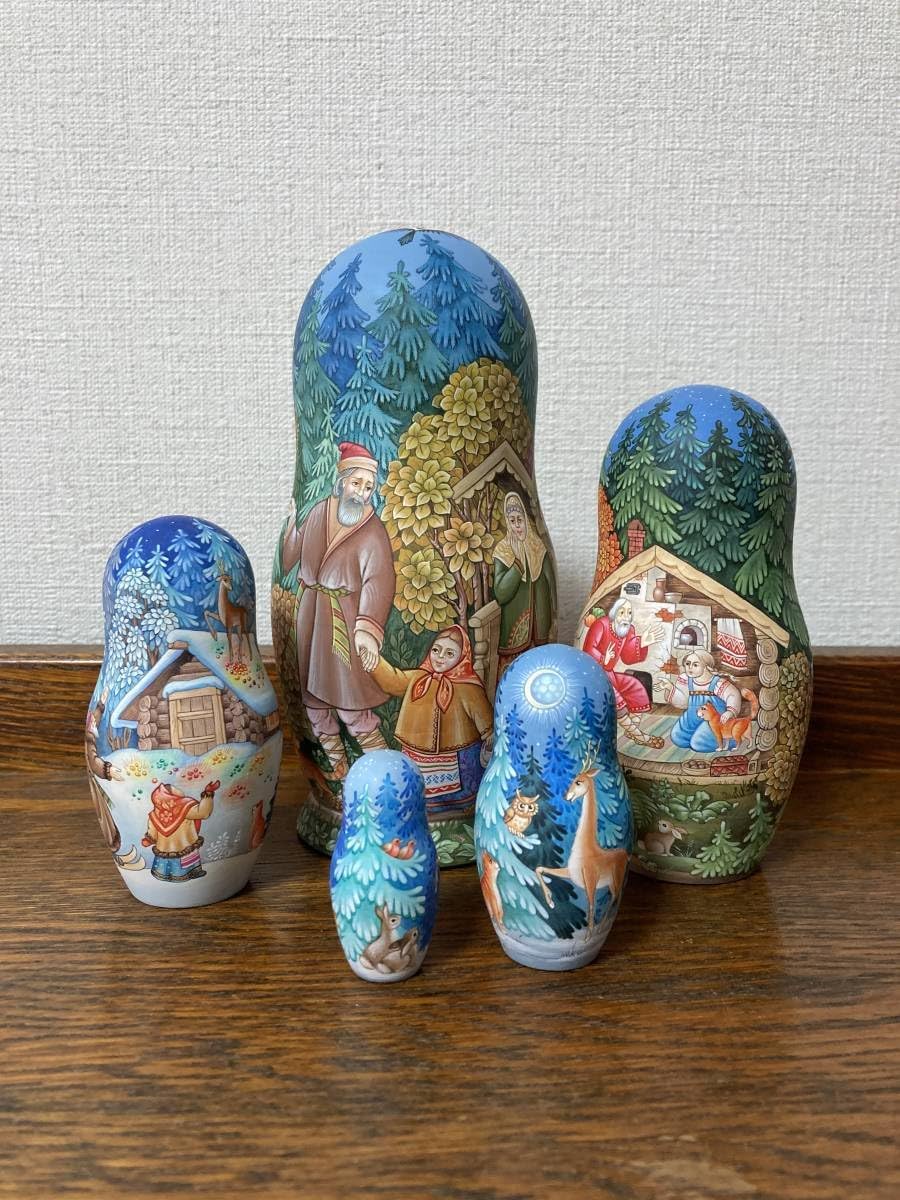 ロシア雑貨☆2024年干支マトリョーシカ(5P)龍 辰 ドラゴン 縁起物 ミラ作 ロシア雑貨☆2024年干支マトリョーシカ(5P)龍 辰 ドラゴン 縁起物 ミラ作